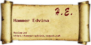 Hammer Edvina névjegykártya